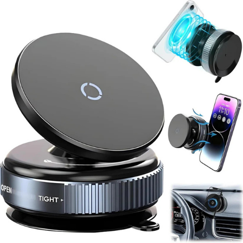 Car Dashboard Phone Holder 360° Vacuum Magnetic Phone Stand